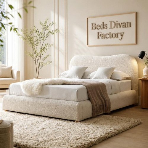 Boucle teddy bed - boucle, frame