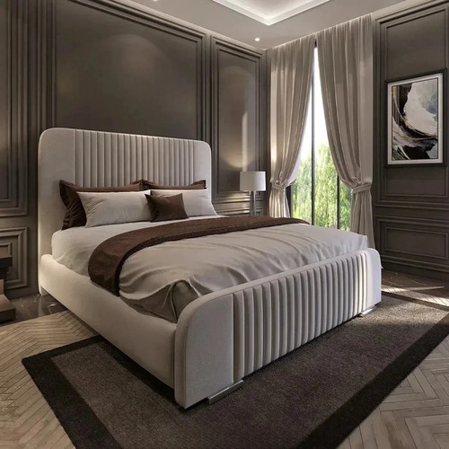 Ottoman bed plush velvet - ottoman,