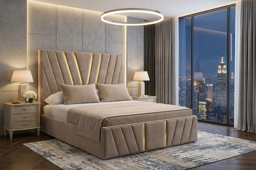 Victor luxury naples panel bed - luxury,