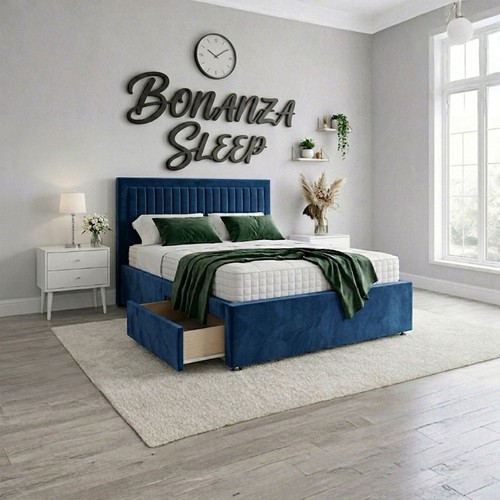 Panel divan bed set - divan, plush