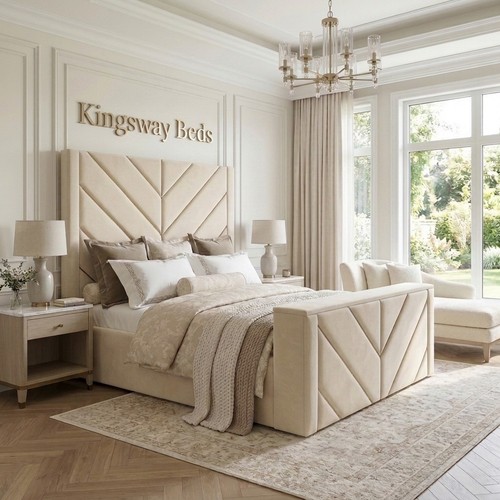 New chevron upholstered - new,