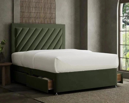 Plush divan bed set - divan,