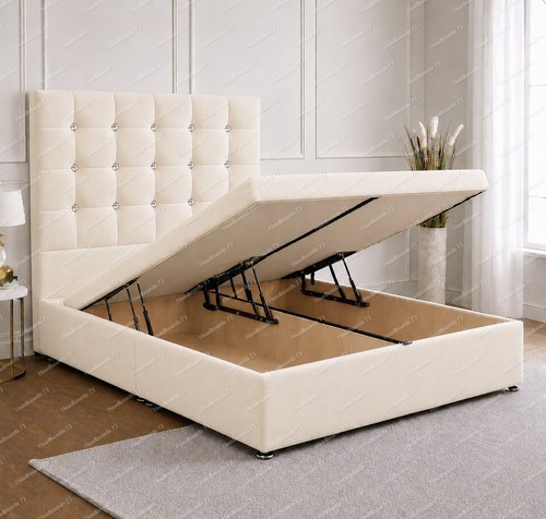 Plush velvet ottoman divan - plush,