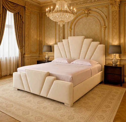 Luxury bed frame plush velvet - luxury,