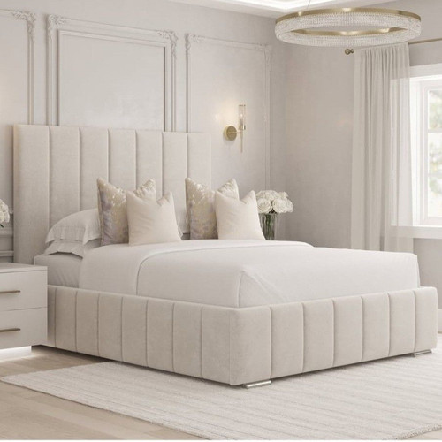 Lined panel bed frame plush - panel,
