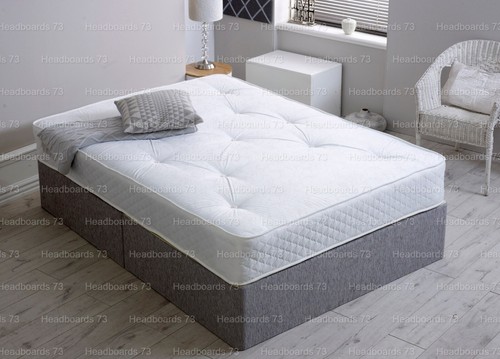 Chenille divan bed base - chenille, with