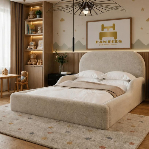 Luxury kids bed frame - luxury, boucle