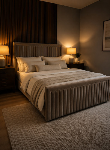 Upholstered ottoman bed frame - upholstered,