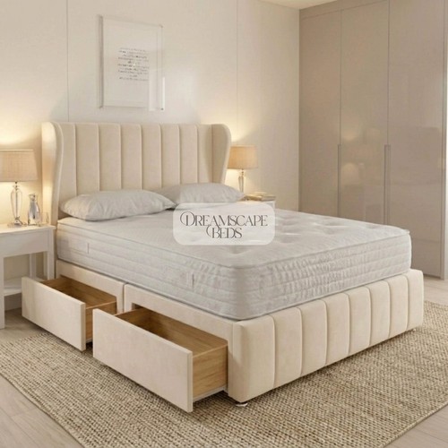 Wingpanel divan bed set with - wingpanel,
