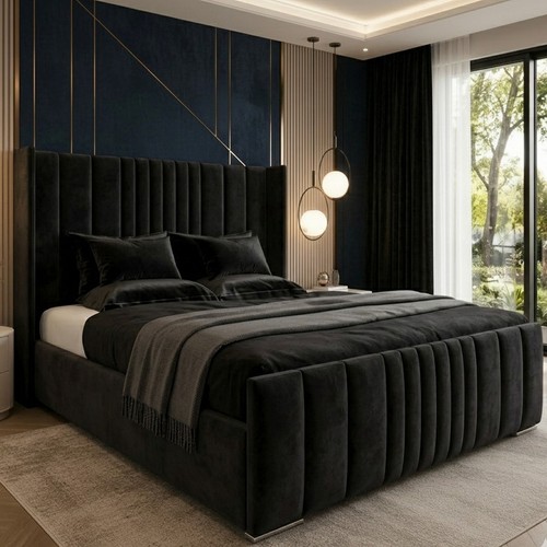 Ottoman double bed winged - ottoman,