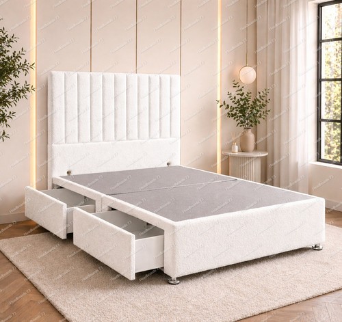 Plush divan bed set with - divan,