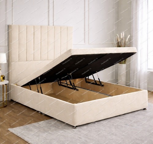 Plush velvet ottoman divan bed - ottoman,