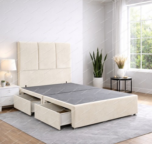 Plush divan bed set with - plush,