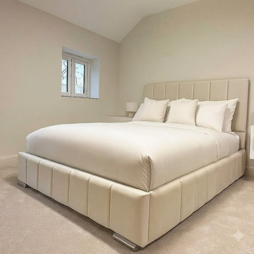 Lined panel bed frame - frame, plush