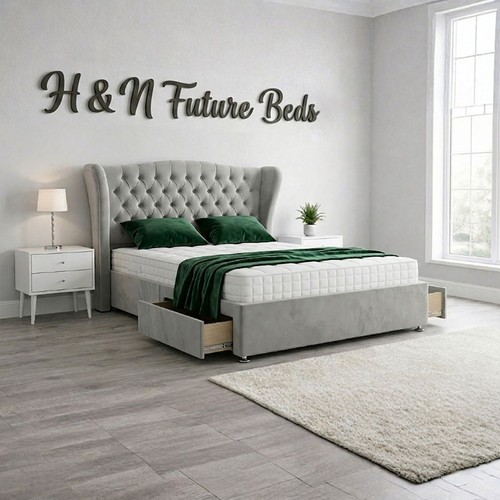 Winged divan bed set - bed,
