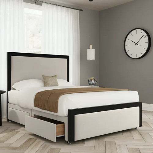 Divan bed with - bed, black