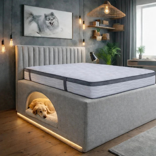 Modern upholstered bed frame - bed,