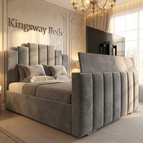 Art deco upholstered bed - deco, tv