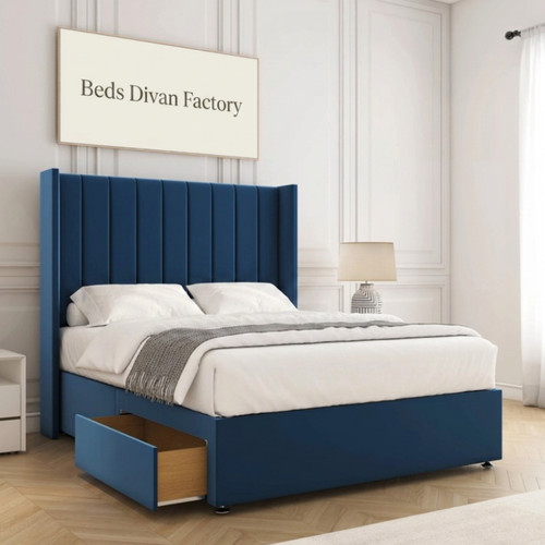 New panel wingback divan bed - new,